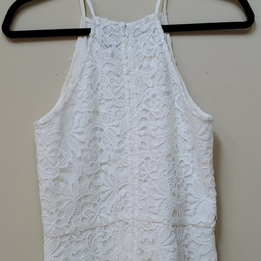 Aqua brand white lace romper. - Picture 3 of 3